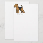 airedale doodsbanker briefpapier (Voorkant / Achterkant)