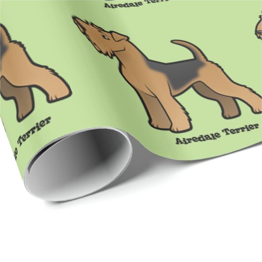 airedale doodsbanker cadeaupapier (Rol Hoek)