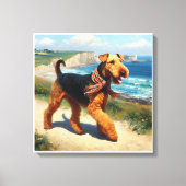 airedale doodsbanker canvas afdruk (Voorkant)