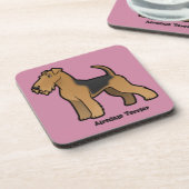 airedale doodsbanker drankjes onderzetter (Linkerzijde)