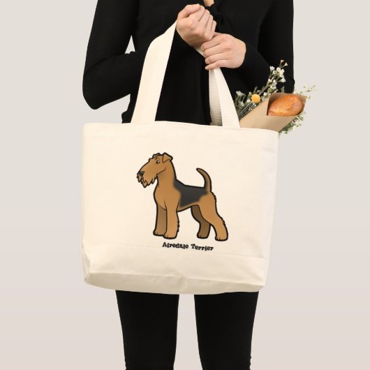 airedale doodsbanker grote tote bag (Voorkant (product))