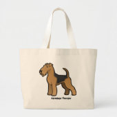 airedale doodsbanker grote tote bag (Voorkant)
