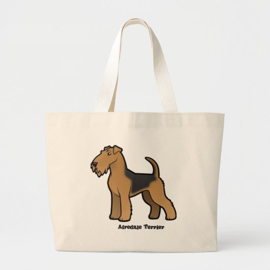 airedale doodsbanker grote tote bag (Voorkant)