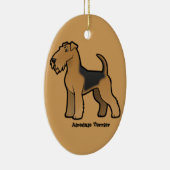 airedale doodsbanker keramisch ornament (Rechts)