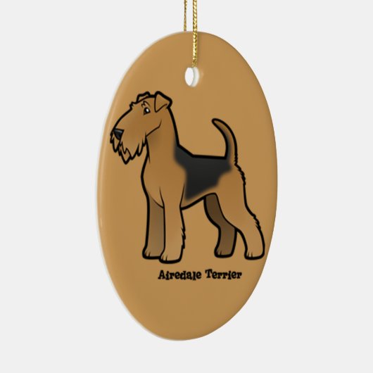 airedale doodsbanker keramisch ornament (Rechts)