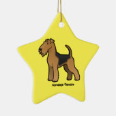airedale doodsbanker keramisch ornament (Rechts)