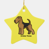 airedale doodsbanker keramisch ornament (Voorkant)