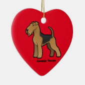 airedale doodsbanker keramisch ornament (Rechts)