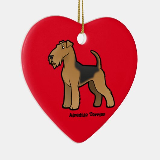 airedale doodsbanker keramisch ornament (Rechts)