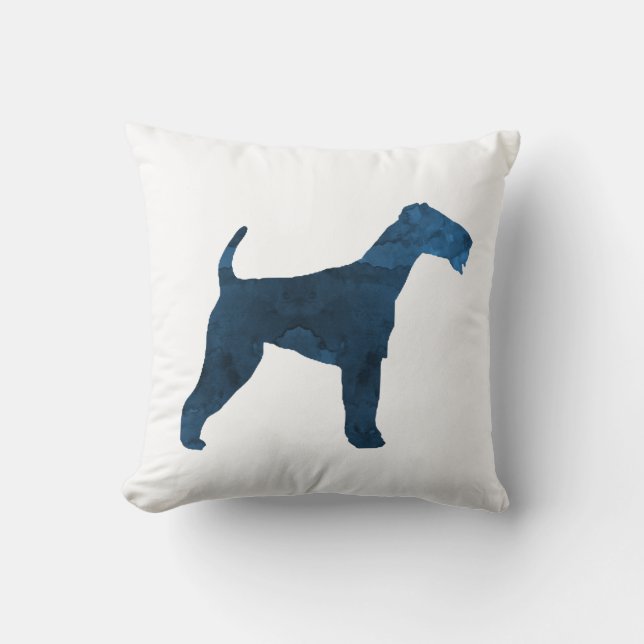 Airedale doodsbanker kussen (Voorkant)