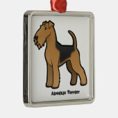airedale doodsbanker metalen ornament (Rechts)