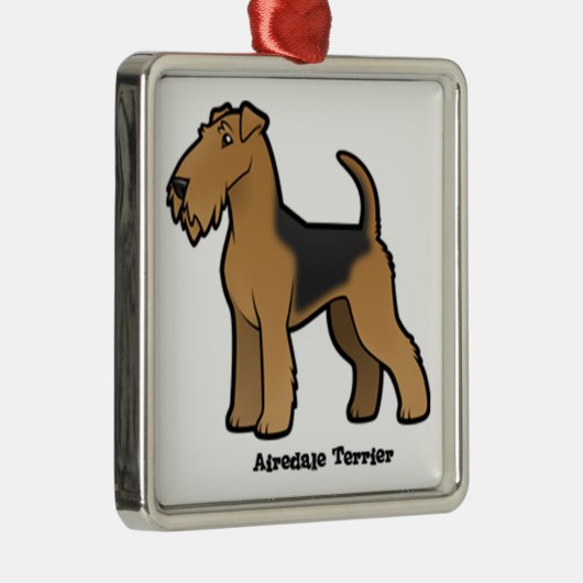 airedale doodsbanker metalen ornament (Rechts)