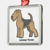 airedale doodsbanker metalen ornament (Links)