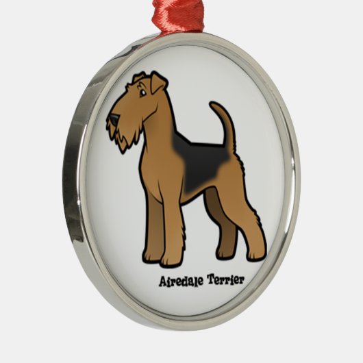 airedale doodsbanker metalen ornament (Rechts)