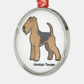 airedale doodsbanker metalen ornament (Links)