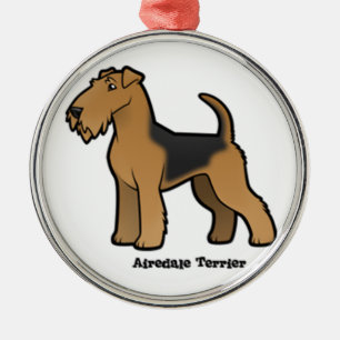 airedale doodsbanker metalen ornament