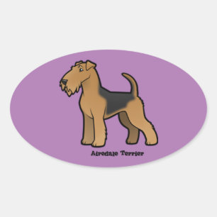 airedale doodsbanker ovale sticker