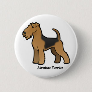 airedale doodsbanker ronde button 5,7 cm