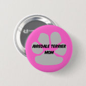 airedale doodsbanker ronde button 5,7 cm (Voorkant /achterkant)