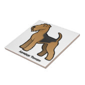 airedale doodsbanker tegeltje (Zijkant)