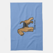 airedale doodsbanker theedoek (Verticaal)