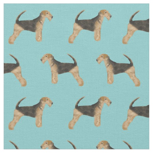 airedale doodshond lichtblauw stof (Close Up)