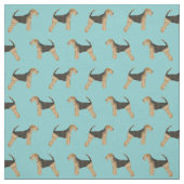 airedale doodshond lichtblauw stof (Swatch)