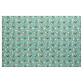 airedale doodskop turquoise stof (Fat Quarter)