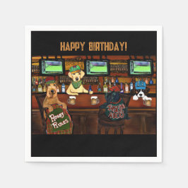 AIREDALE- EN FRIENDS-Poster Servet