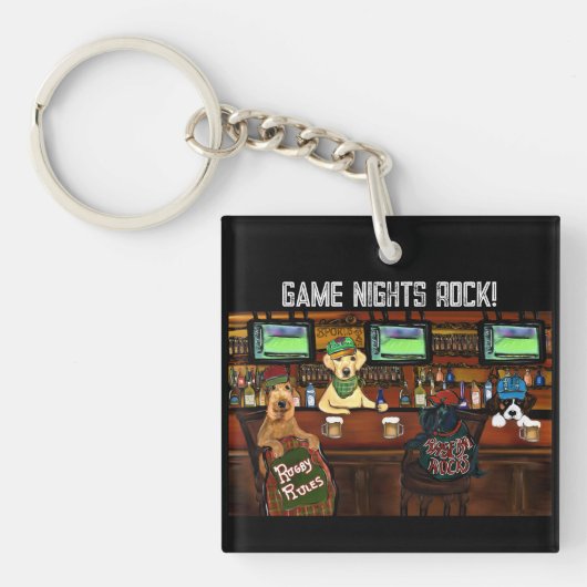 AIREDALE- EN FRIENDS-Poster Sleutelhanger (voorkant)