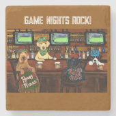 AIREDALE- EN FRIENDS-Poster Stenen Onderzetter (Voorkant)