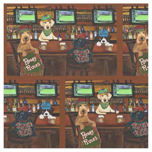 Airedale en Friends Stof (Close Up)