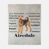 Airedale Fleece Blanket (Voorkant)
