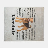 Airedale Fleece Blanket (Voorkant (Horizontaal))