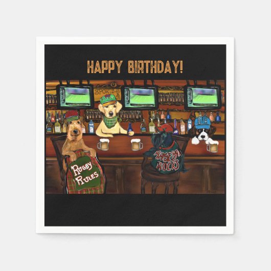 AIREDALE & FRIENDS Poster Servet (Voorkant)