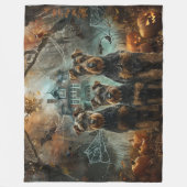 Airedale Halloween Nacht Doggy Delight Fleece Deken (Voorkant)
