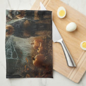 Airedale Halloween Nacht Doggy Delight Theedoek (Quarter Fold)