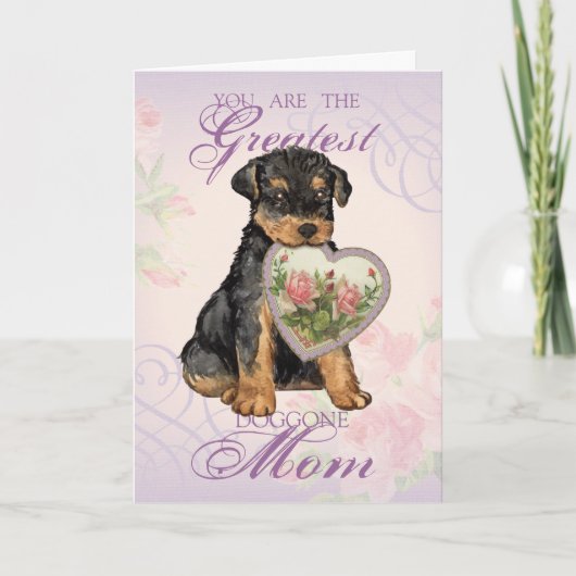 Airedale Heart Mam Kaart (Voorkant)