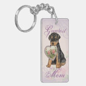 Airedale Heart Mam Sleutelhanger (Voorkant Links)