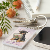 Airedale Heart Mam Sleutelhanger (Voorkant Rechts)