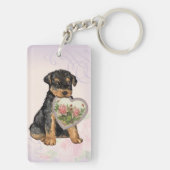 Airedale Heart Mam Sleutelhanger (achterkant)