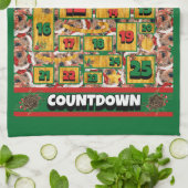 Airedale-hond Countdown Kerst Adventskalender  Theedoek (Gevouwen)
