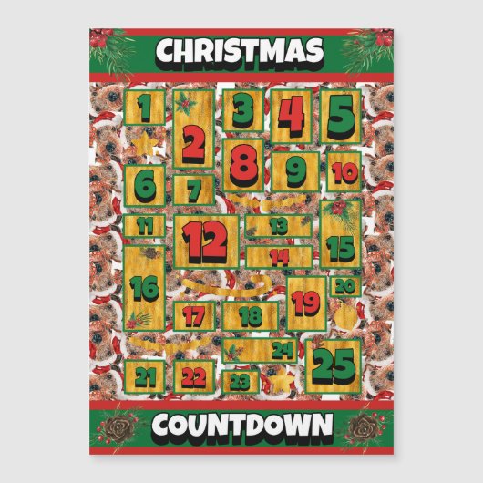 Airedale-hond Countdown Kerstmis Adventkalender (Voorkant)