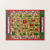 Airedale-hond Countdown Kerstmis Adventkalender Legpuzzel (Horizontaal)