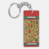 Airedale-hond Countdown Kerstmis Adventkalender Sleutelhanger (Voorkant Links)