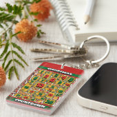 Airedale-hond Countdown Kerstmis Adventkalender Sleutelhanger (Voorkant Rechts)