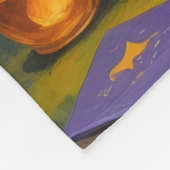 Airedale hond grillig Halloween schilderij Fleece Deken (Hoek)