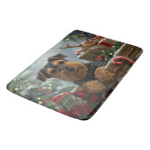 Airedale Hond Kerstfeest Badmat (Gekanteld)