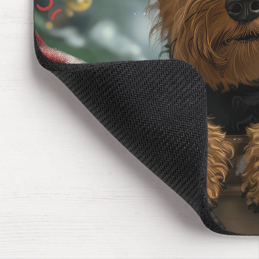 Airedale Hond Kerstfeest Muismat (Hoek)