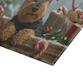 Airedale Hond Kerstfeest Snijplank (Hoek)